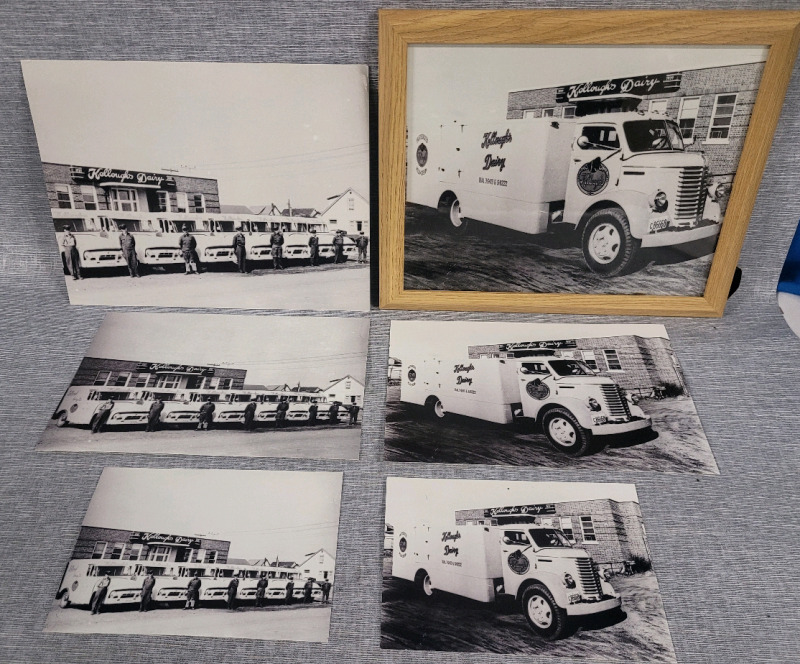 Kellough Brothers Dairy Milk Trucks & Drivers Photo Prints , Six (6) Prints