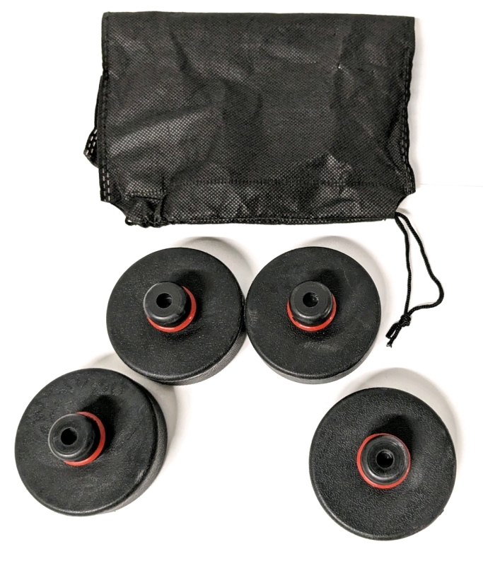 4 New TESLA S, 3, X, Y Jack Pad Pucks Jack Lift Pad Adapter ToolS with Storage Bag (Protects Battery & Chassis)