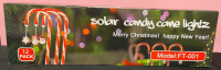 12 Pack Solar Candy Cane Lights with Hardware