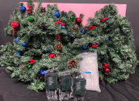 NEW approximately 400 inches of predecorated faux pine needle Christmas decoration