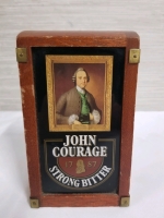 Vintage JOHN COURAGE wood pump cover