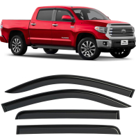 New Tape-on Extra Durable Rain Guards for Toyota Tundra 2007-2021 CrewMax