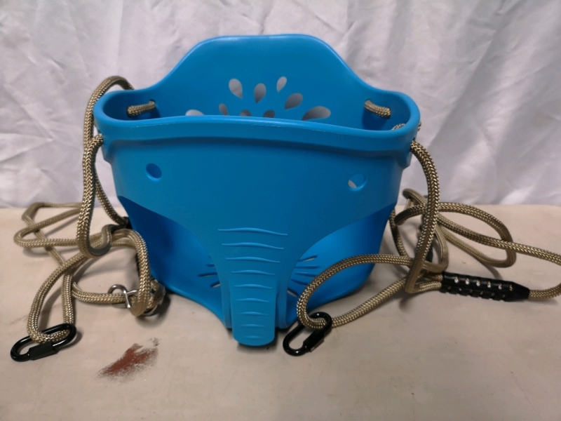 Kids Outdoor Elephant Swing - Blue