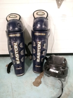 Easton Baseball Catcher Pads & Itech Hockey Helmet