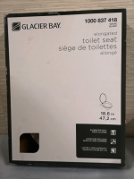 New Glacier Bay White Elongated Toilet Seat - 18.6"