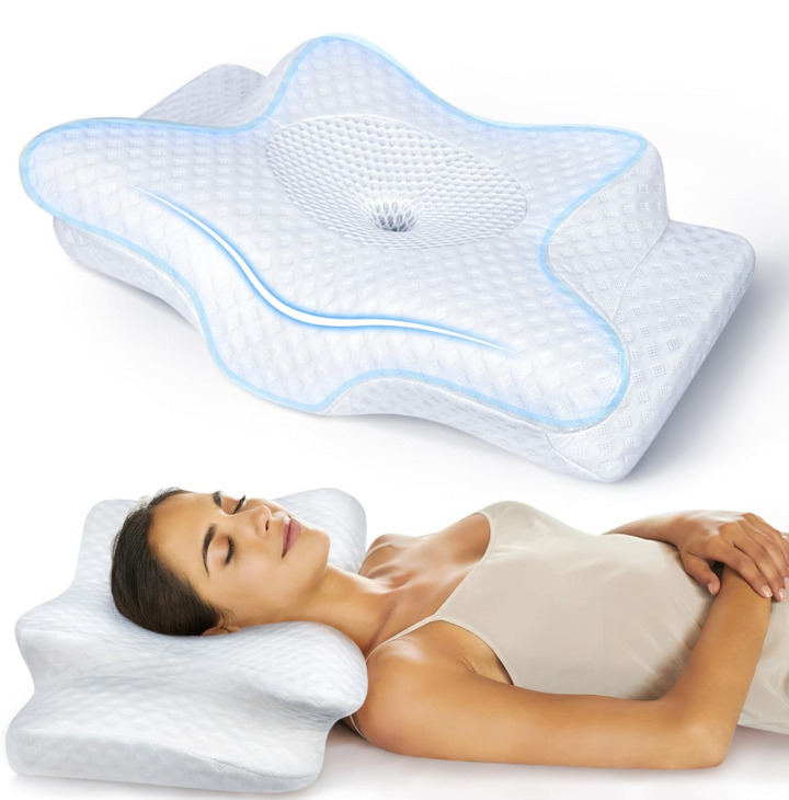 Ridofty innovative contour memory foam pillow , White