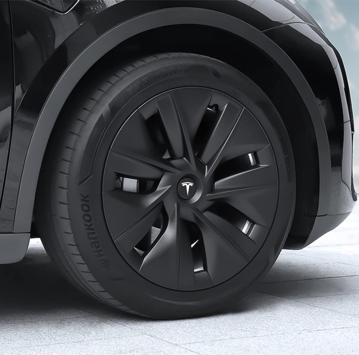 NEW XINFOOB Tesla Model Y Wheel 19-Inch Hub Cap ABS Replacement Wheel Cover Set of 4 Matte Black 2020-2023 Model Y Accessories