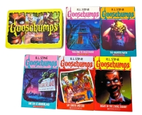 Vintage R.L. Stine GOOSEBUMPS Tin & 5 Paperback Books