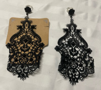 Black Rose and Lace Hand Jewlery , fashion gloves
