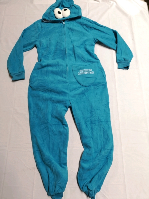 Cookie Monster Onesie Adult sz Large