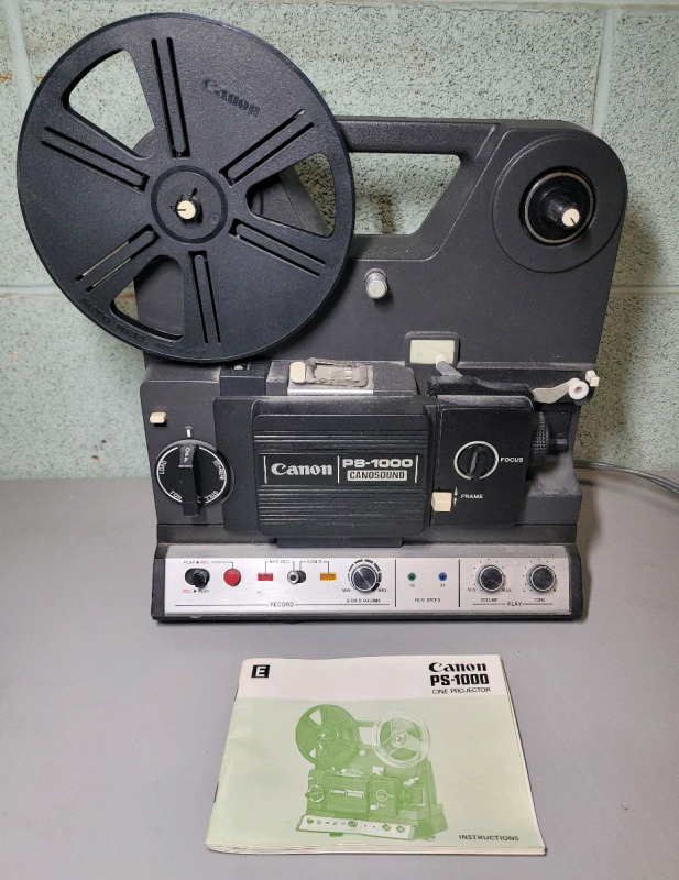 Vintage CANON PS-1000 Canosound Super 8mm Video Projector . Tested Powers Up