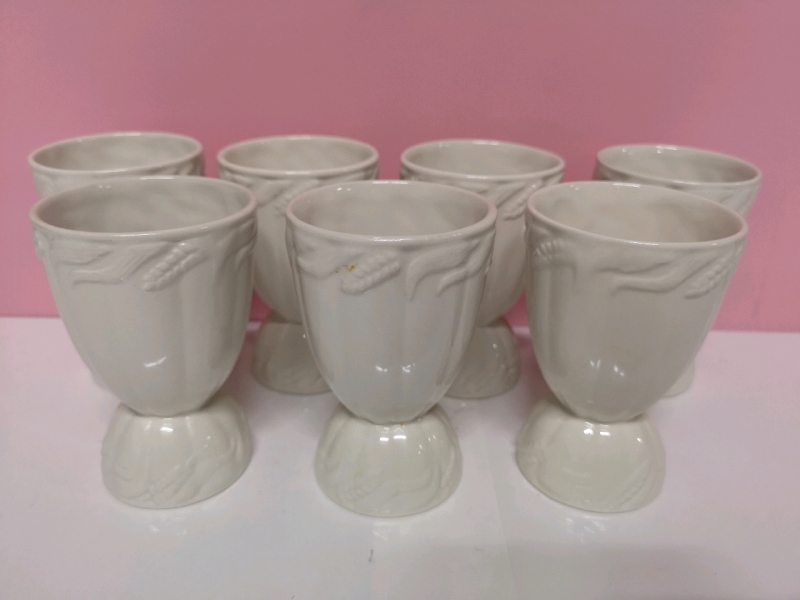 7 Vintage Ceramic Goblets - Made in England
