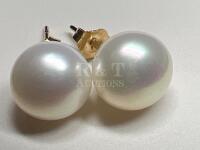 14K Yellow Gold Post 8.5mm Pearl Studs