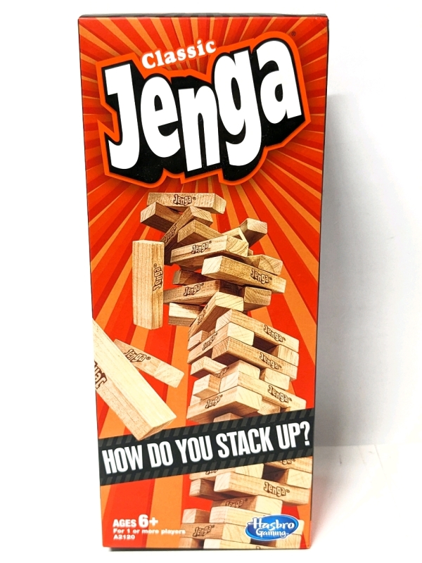 New JENGA Classic Genuine Hardwood Block Stacking Tower Game