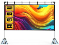 New TaoTronics Projector Screen and Stand, 100 inch Rear Front Portable Projection Screen
