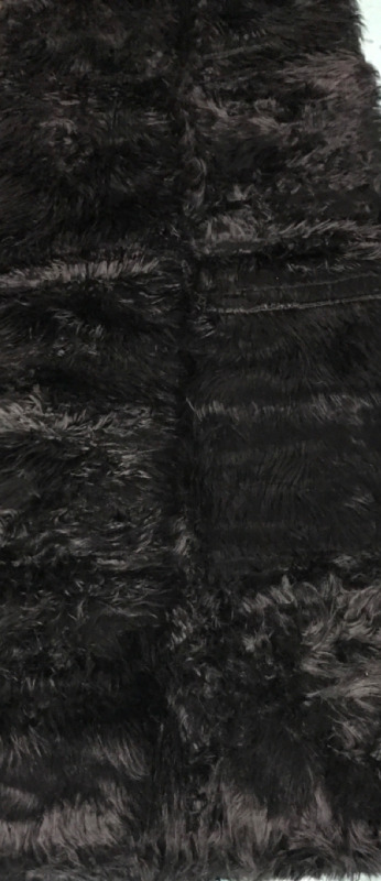 88”x60” Black Fur Rug