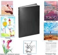 New Sooez Large 19.25" x 25" Heavy Duty Portfolio/ Presentation Book with 30 Clear Sheet Protectors 18" x 24"