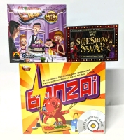 3 New Boardgames: Banzai, Kitchen Rush : Piece of Cake & Sideshow Swap