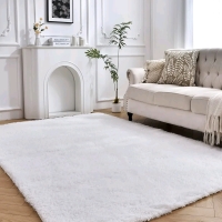 New Floralux 8x10 Area Rug White Fluffy Shag Rug