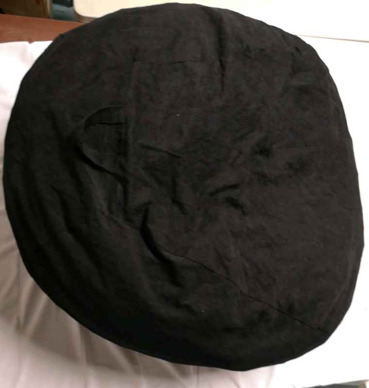 Black Corduroy Bean Bag Chair