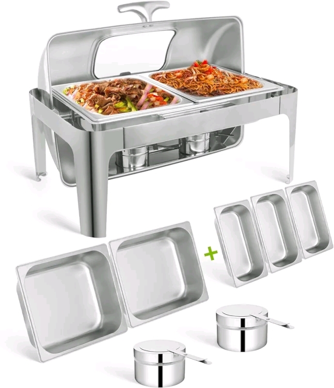 New Rectangular Roll Top Chafing Dish for Buffet