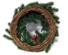 New Light-Up Artificial Christmas Wreath 17.7" Wide - 2