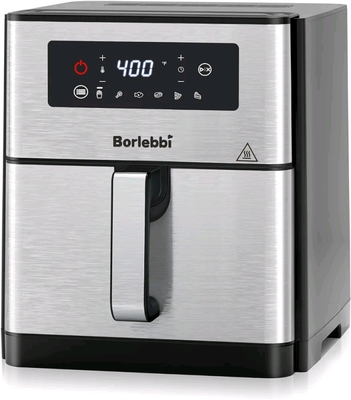 Borlebbi Air Fryer 10 Quart Family Size Large Airfryer, 6 One-Touch Digital Control