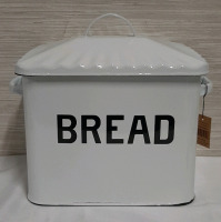 Metal Bread Bin With Lid 12 x 10.5 x 8"