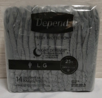 Depends Night Defense Size L 14 per pack