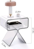 New - Solaround Clear Acrylic Nightstand Side Table Modern Design - 2