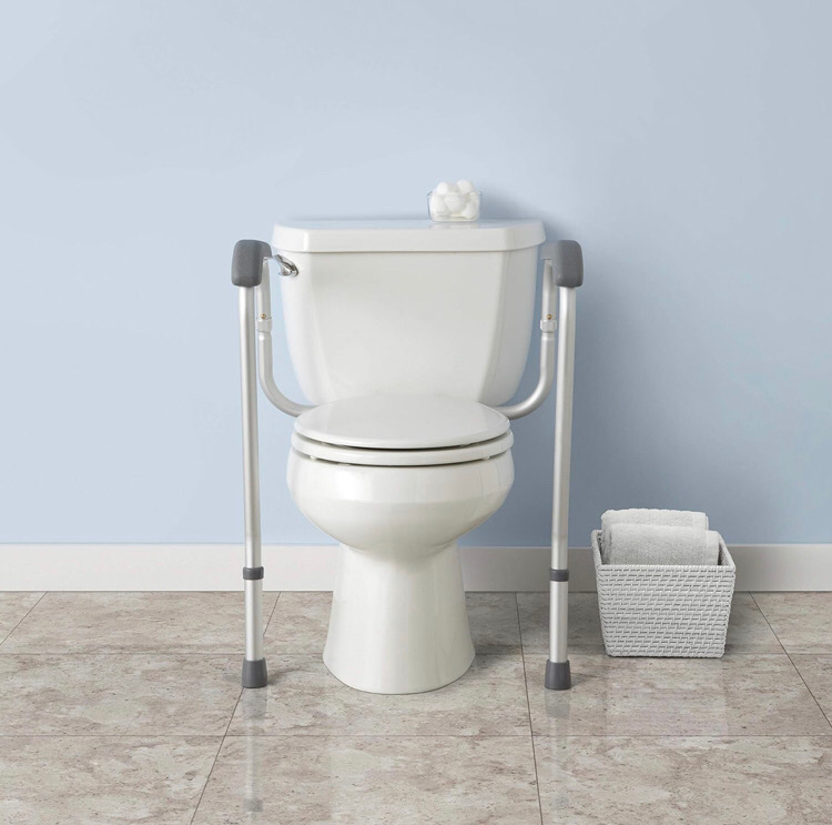 New Medline Foldable Toilet Safety Rails 42.5D x 61W x 78.7H Centimetres