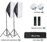 MOUNTDOG Softbox Lighting Kit Studio Photography