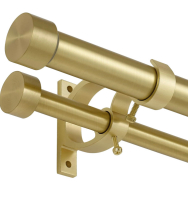 Lwiiom Brass Double Curtain Rods 36 to 72 Inches