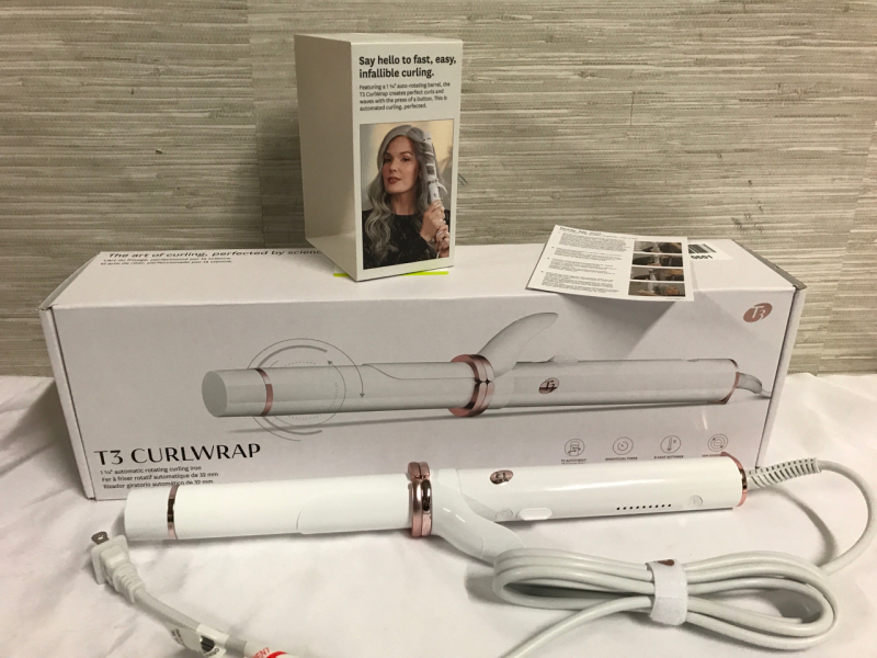 New T3 Curlwrap Automatic Rotating Curling Iron working