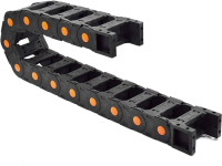 2 Plastic Drag Chain Cable Carrier Open Type with End Connectors R125 35 x 75mm L1000mm for Electrical CNC Router Machines