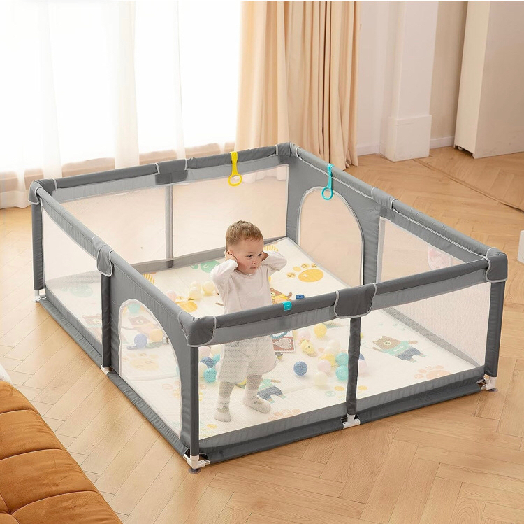 New Dearlomom Baby Playpen,71"x59"Extra Large Baby Playard