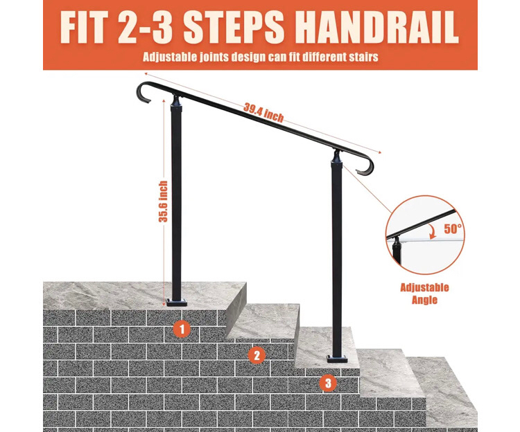 Belinova Handrails for Outdoor Steps 3 Steps.