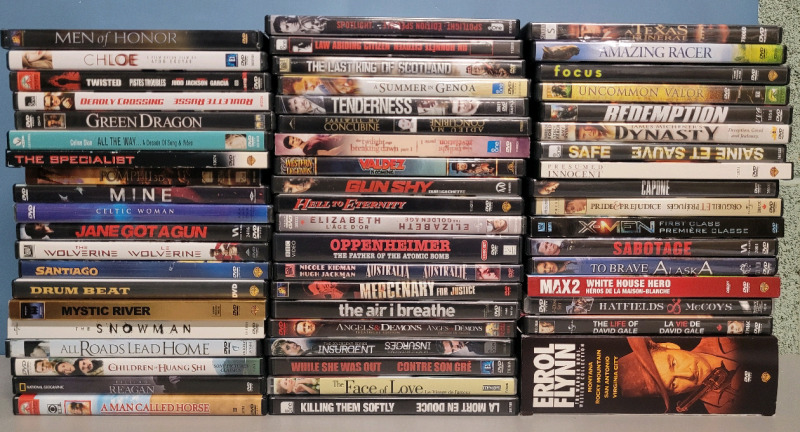 DVD Movie Lot . 60 DVD Movies / TV Shows . Various Titles