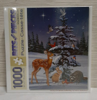 Bits and Pieces 1000 Piece Jigsaw Puzzle Snowy Christmas Gathering