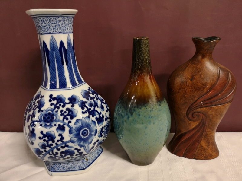 3 Beautiful Vases - Bombay (Blue & White)