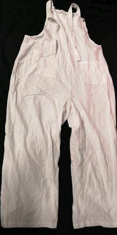 Women's sz Large Overalls - White