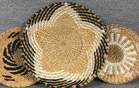 14”x14”- 10”x10” Straw Basket Decor