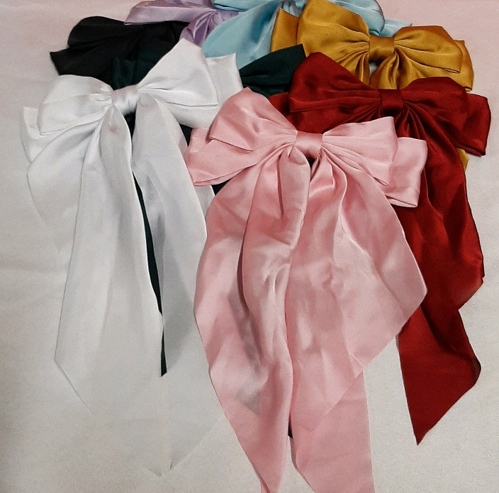 8 New Assorted Hair Bows on Barrettes