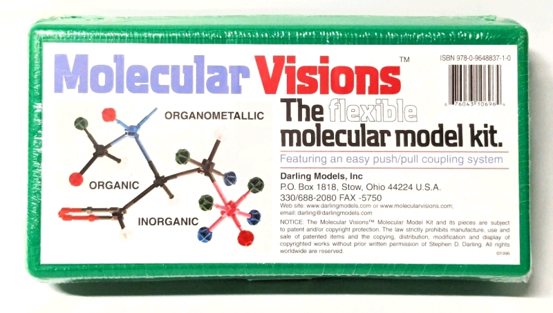 New MOLECULAR VISIONS Organometallic / Organic / Inorganic Flexible Model Kit