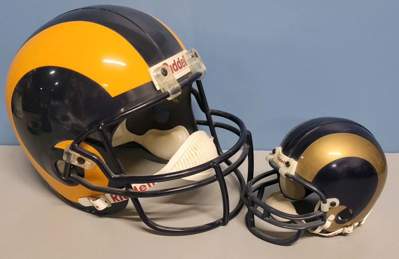 Los Angeles Rams NFL Football Riddel Replica Helmet & Mini Helmet