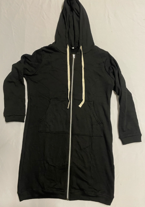 New Dress Sweater fleece lined with hood size XL