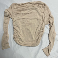 NEW Meladyan Women Ruffled long sleeve top size L