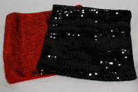 Two Sequined Tube Tops. No Size Tag on Either But They Are 10.5 " Across