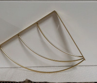 Two Gold and White Floating Bookshelves 31 X 8" Inches All Hardware Included