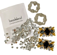 New Beadeland Flat Back Rhinestones & 2 Pairs of Shoe Ornaments / Shoe Clips